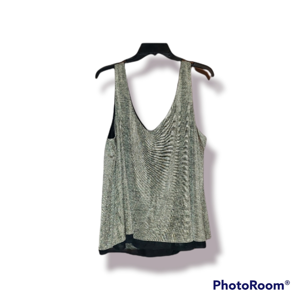 Torrid layered shimmer gold black tank size 2 nwt